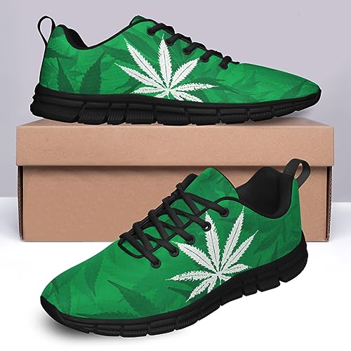 Weed Print Shoes Womens Mens Ultra Lightweight Walking Tennis Sneakers Gifts for Marijuana Lover4