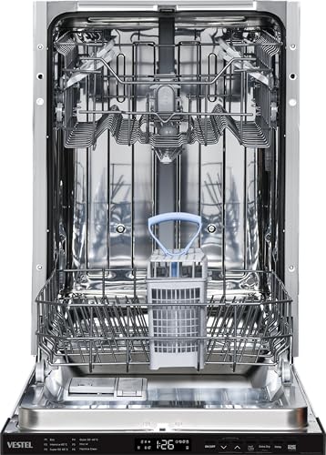 Vestel VSV45-6 - vollintegrierter Geschirrspüler 45 cm - 10 Maßgedecke - 6 Programme - inkl. Besteckkorb - LED-Anzeige - Energieklasse E Vestel VSV45-6 - vollintegrierter Geschirrspüler 45 cm - 10 Maßgedecke - 6 Programme - inkl. Besteckkorb - LED-Anzeige - Energieklasse E