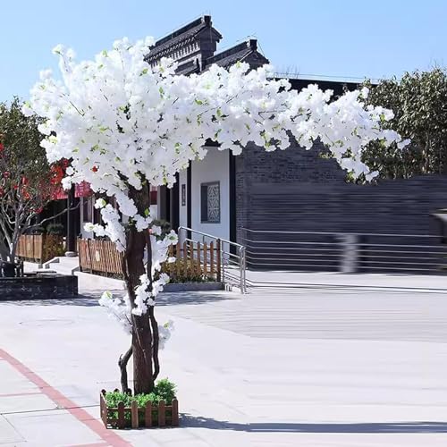 Artificial Cherry Tree - Lifelike Weeping Design with Real Wood Stems - Stunning Handmade Plant for Home Decor and Indoor Landscaping
