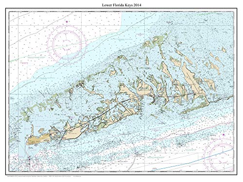 nautical chart florida keys - Lower Florida Keys 2014 - Nautical Map Florida - Custom Print - 1:80000 11442 - Reprint