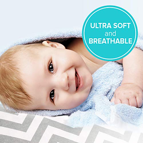 Kushies Baby Fitted Bassinet Sheet, Grey Chevron #TOP3