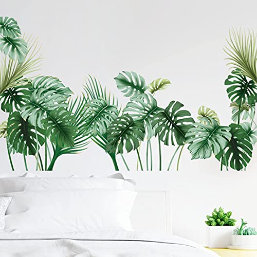 Daljiafa G15-DECALS-LEAF62-2PCS33 Big Green Leaf Wall Stickers Tropical Plant Leaves Window Decals Wall Murals Wall Art Decorative Sticker For Kids Home Living Room Bedroom Nursery Playroom Jungle Party Decor Decorations Supplies thumb #6