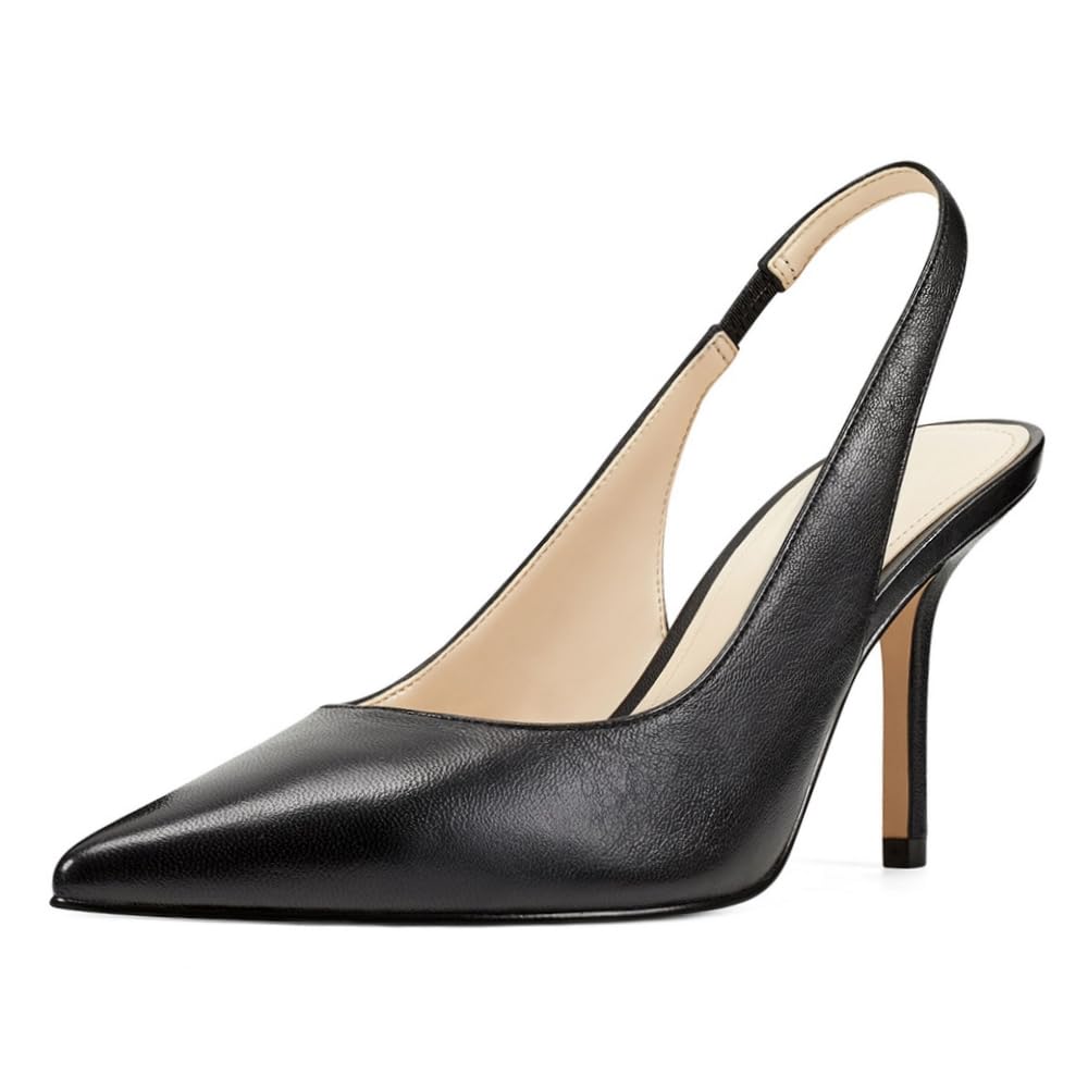Womens Slingback Pointed Toe Stiletto Pumps Slip-on High Heels Office Lady Sandals Party Prom Dress Shoes