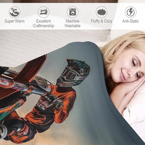 Couverture polaire motocross douce pour éliminer le froid sur le lit
