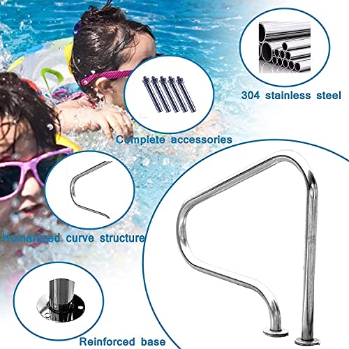 Baranda para piscina de acero inoxidable 304 miniatura 5