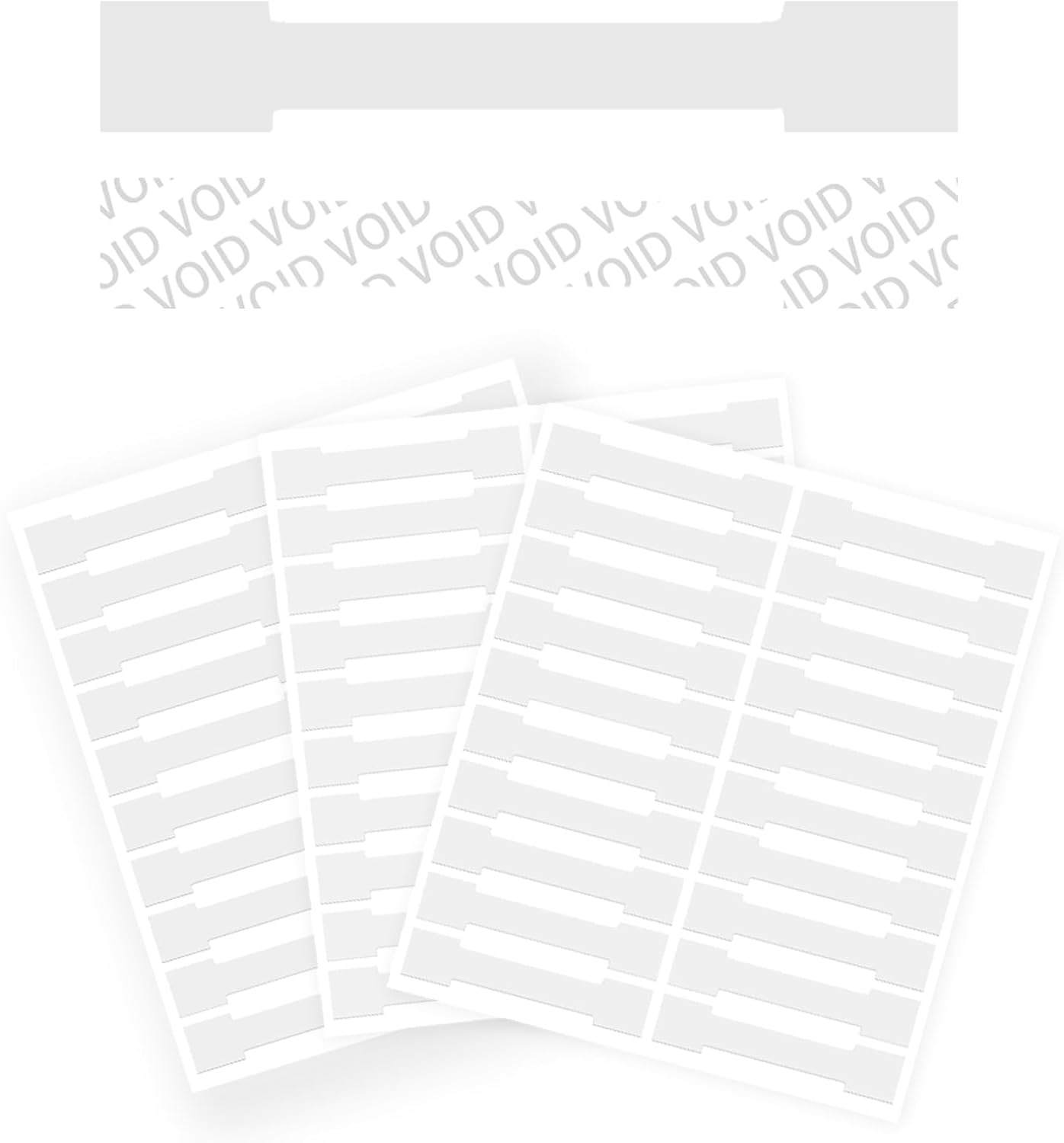 Bone Shape Crystal Clear Sealing Label Transparent Blank Tamper Proof Labels Package Seal Self Adhesive Security Warranty Void Tamper evident Stickers (520pcs)