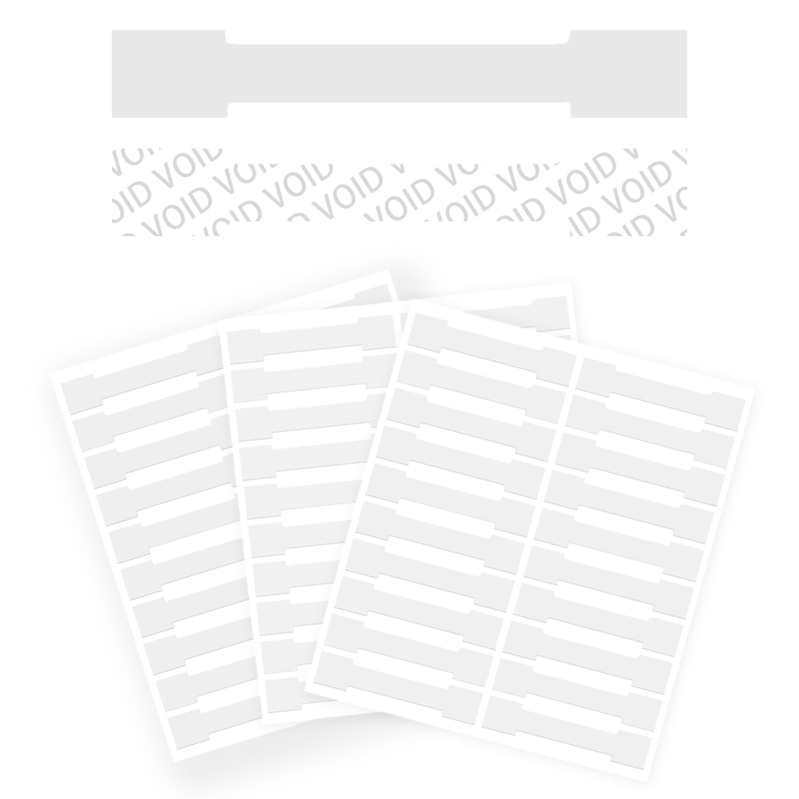 Crystal Clear Sealing Label Transparent Blank Tamper Proof Labels Bone Shape Package Seal Self Adhesive Security Warranty Void Tamper evident Stickers (120pcs)