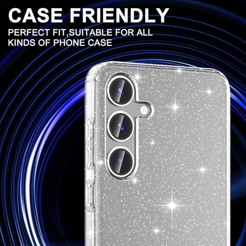 Image of Skinomi Camera Lens Protector Compatible with Samsung Galaxy S24 [Anti-Scratch] Premium Tempered Glass Film Aluminum Alloy Lens Ring Cover- Titanium Grey