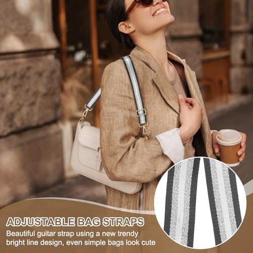 Image of PATIKIL Purse Strap, Wide Shoulder Strap Adjustable Crossbody Bag Straps Universal Replacement Shoulder Bag Belt for Women's Handbags Canvas Guitar Bag Backpack, Black