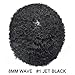 Hair Wonders Hair Units For Black Men Full Poly Skin Afro Toupee Black Men Brazilian Hair Systems Kinky Curly Hair Unit Black Men African American Human Hairpiece Afro Wavy 8mm #1 Jet Black