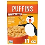 Barbara's Puffins Peanut Butter Cereal, Non-GMO, Vegan, 11 Oz Box (Pack of 4)