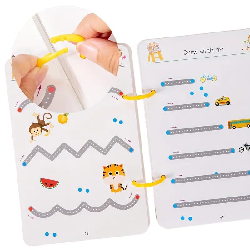 Reusable Magic Practice Copybook Set for Youngsters, Pen Control Training and Drawing Education Workbook, with Erasable Pen and Refills, Early Learning Writing Skills Development