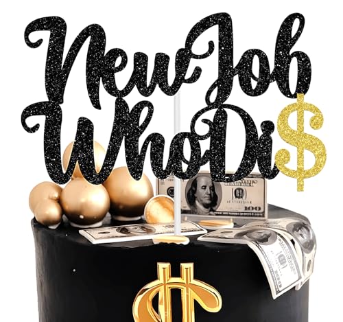New Job Who Dis Cake Topper - Congrats Coworker/The Beginning of a New Chapter - New Job Gift for Her/His - Going Away/Corporation Farewell Party Decoration Supplies