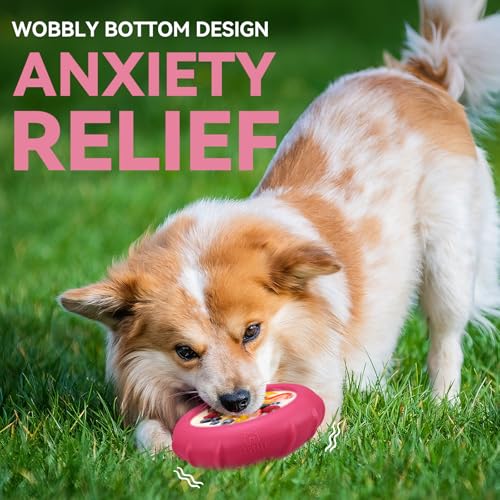 Image of Dog Lick Bowl, Bestalk Wobbly Freeze Bowl Enrichment Feeder for Dogs, Anxiety Relief Lick Mat Puzzle Toy for Distraction, BPA Free Silicone, Dishwasher Safe(Rose,L)