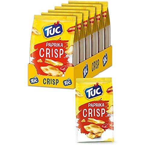 TUC Crisp Paprika 6 x 100g, Im Ofen kross gebackene Cracker mit Paprika Geschmack Cover
