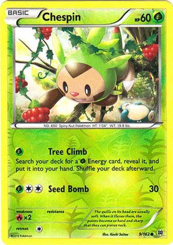wallpapers Chespin Pokemon Card pokemon chespin 9 162 xy breakthrough reverse holo