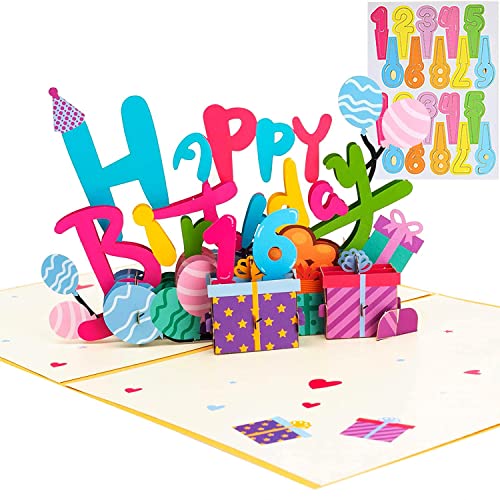 Biglietto pop-up, fatto a mano in 3D, biglietto di auguri per...