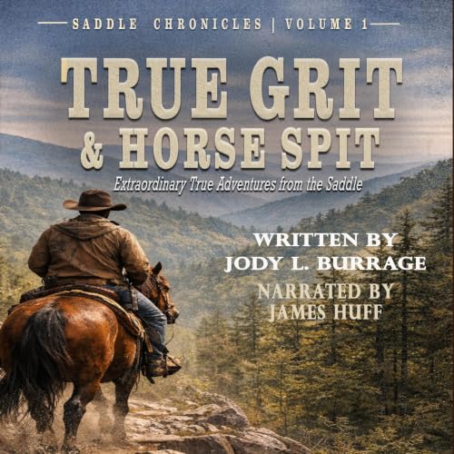 Diseño de la portada del título True Grit & Horse Spit