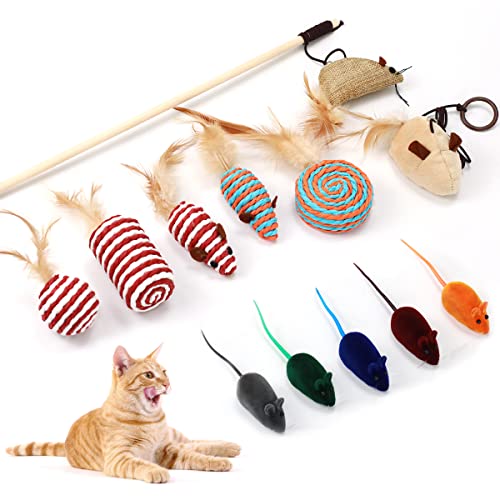 Katzenspielzeug-Set 15-teilig – Mit Plüschbällen, Glocken & Mechanischem Küken, Für Indoor-Katzen