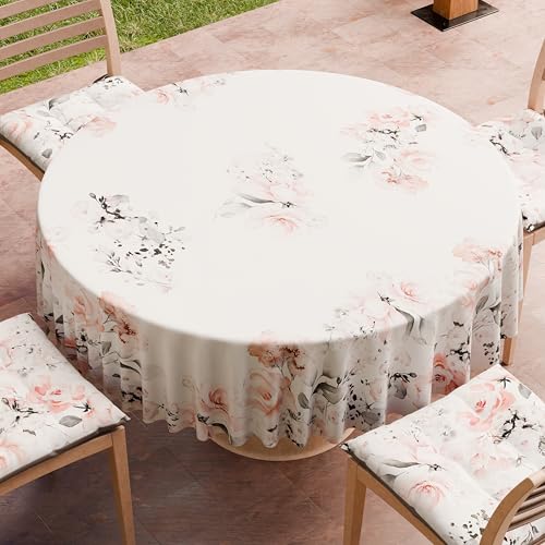 Nappe ronde anti-tache en microfibre imperméable pour table de cuisine - 3