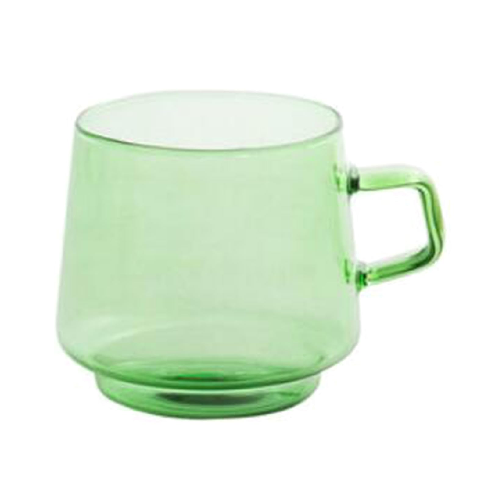 Tsophreniq Colorful Glass Coffee Cups with Handle Milk Cups Glass Mug Perfect for Home and Use Milk Breakfast Cup