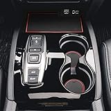 Auovo Cup Holder Insert Mats for Honda Passport Accessories 2019-2023 Interior Custom Fit Door Compartment Center Console Anti Dust Mats Inserts (28pcs/Set) (Red Trim)