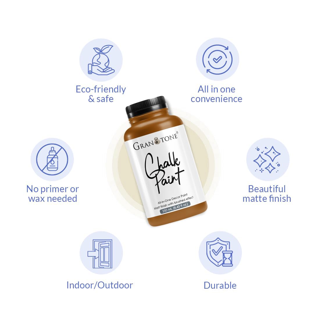 GRANOTONE Chalk Paint Nut Brown 250ml Matte Finish 1