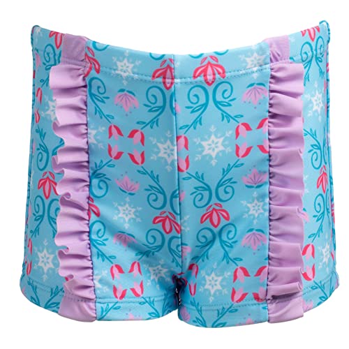 Disney Frozen Olaf Princess Anna Elsa Little Girls Rash Guard And Swim Shorts Blue 5 #TOP2