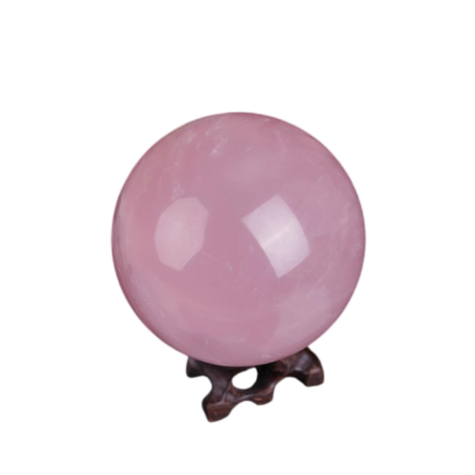 MDBJTCYZN Crystal Ball Ornaments Hibiscus raw Stone Polished Home Office Desk,40mm