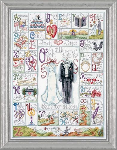 Design Works Crafts Wedding ABC Counted Cross Stitch Kit