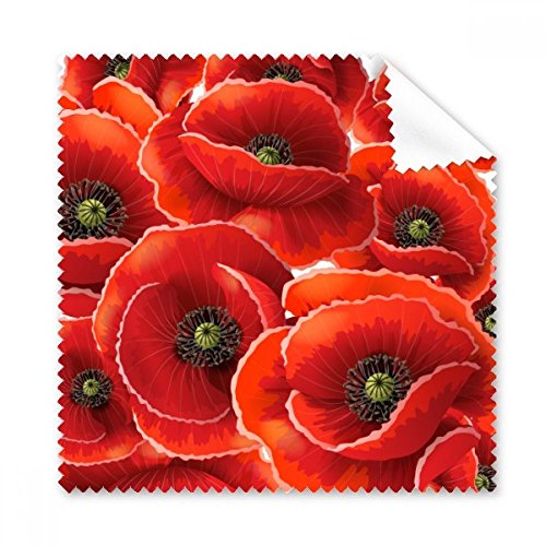 Tissu de nettoyage fleurs rouge pavot bespread pour écrans