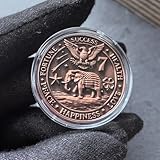 Fortune Favors the Bold Lucky Coin with Protective Case - High Relief Zinc Alloy Good Luck Collectible, Horseshoe & Four-Leaf Clover Keepsake Gift for New Beginnings & Success (1.57") ﻿ ﻿ ﻿