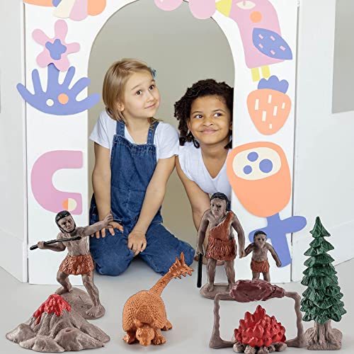Prehistoric Life Scene Figures Caveman Cavewoman Family Figurines Doedicurus Figure Toy Set Outdoor And Indoor Toys Kit For Kids Toddlers Boys And Girs 6Pcs #TOP7