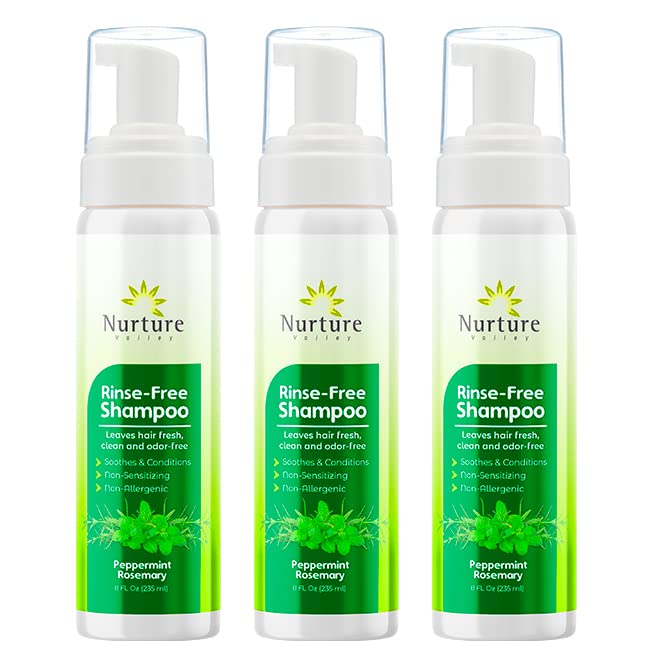 Nurture Valley Rinse Free Shampoo (3 Bottles) Waterless