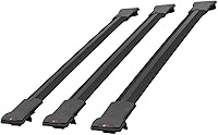 Vista 1 de Compatible con Dacia Sandero STEPWAY 2008-2012 Barra transversal modelo Fly Roof Rack Barra transversal 3 barras negro