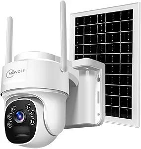 4G LTE Cellular Security Camera, No WiFi Needed Solar Security Cameras Wireless Outdoor Built-in SIM Card, 2K HD Video, 360° View, Color Night Vision, PIR Motion Auto Tracking, Two Ways Audio asin的图片
