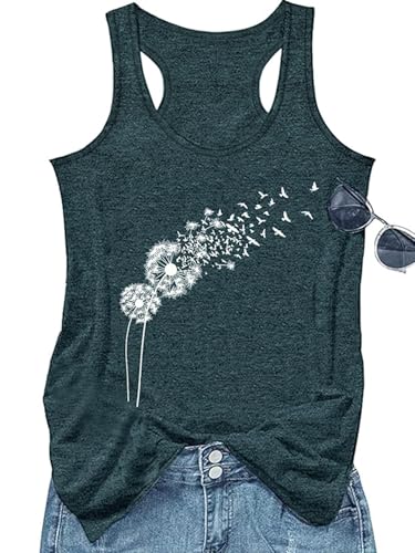 Vintage Mandala Graphic Tank Tops for Women Summer Beach Graphic Loose Tanks Vest Vacation Racerback Tank Cami