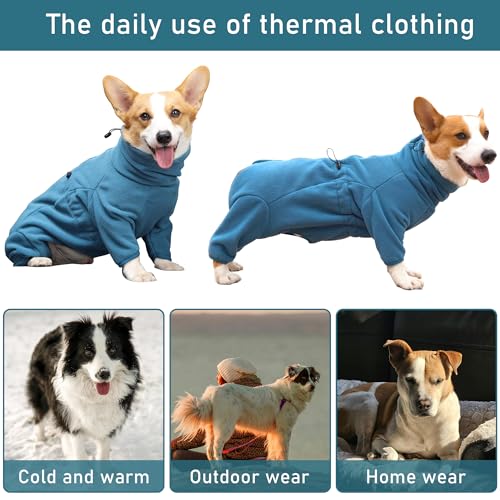 Chaqueta de perro XL turquesa impermeable Leberna con forro polar 7