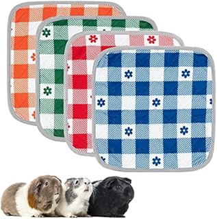 MICOOYO Washable Puppy Training Pads - 4Pack Reusable Dog Pee Pads, Waterproof Pet Training Mat for Dogs Cats Small Animals (Plaid, 11.8*11.8 inch)