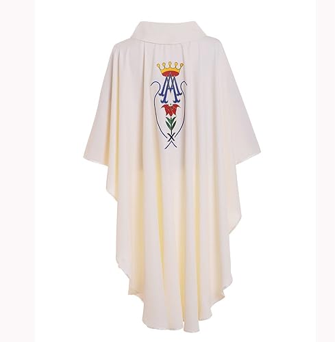 Miniatura 2 de BLESSUME Iglesia Católica Casulla Corona Bordada Sacerdote Vestiduras