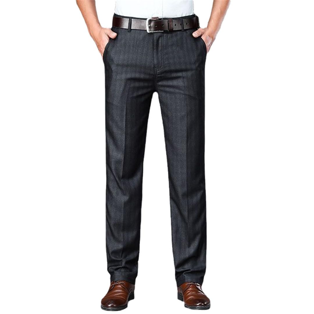 Vogrtcc Pantaloni da Abito da Uomo da Uomo Dritti E Larghi A Righe Casual