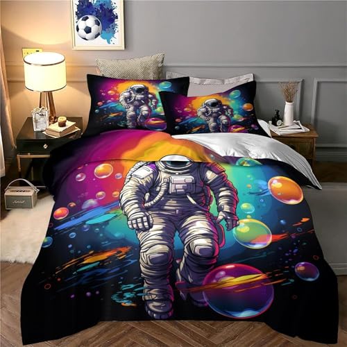 Housse de couette astronaute en microfibre pour lit simple - 6