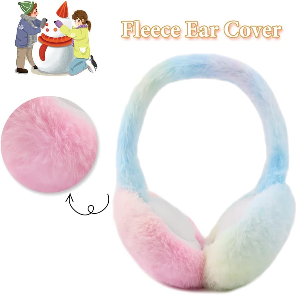 Yuoahcn Toddler Kids Winter Earmuffs Girl Warm Ear Muffs Baby Girls Plush Ear Warmers Cute Ear Covers Headband 3-8Y - Image 7