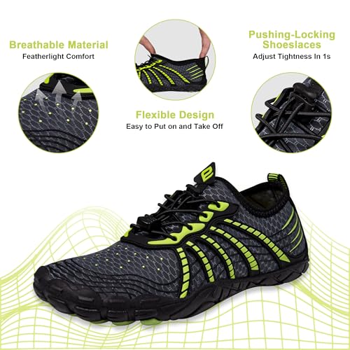 Water Shoes for Women Men, Quick Dry Barefoot for Workout, Hiking, Walking, Yoga, and Water Sports, Lightweight, Non-Slip, Athletic River Shoes for Outdoor Sports and Exercise2