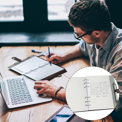 mawmuaw Ringbucheinlagen A5 Kariert, 2 Packungen Nachfüllpapier 6 Loch Ringbuch A5 Nachfüllbar 120 Blätter Refill Paper Nachfülleinlagen Notizpapier für Tagbuch Notizbuch Skizze Malerei Agenden