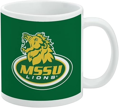 Vista 370 de Taza de cerámica con el logotipo principal de la Universidad de St. John, taza de regalo novedosa para café, té y bebidas calientes, 11oz, blanca