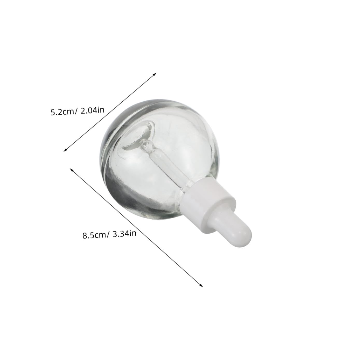 12 Pezzi 12 Flaconi Contagocce in Vetro da 30 Ml per Oli Essenziali, Bottiglie Rotonde Trasparenti con Anello di Chiusura Bianco, per Aromaterapia e Viaggi, Flaconi per Cosmetici e