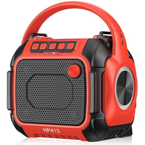 Bluetooth Speaker Compatible for Milwaukee 18V with FM Radio,Bluetooth 5.3,Aux Port...