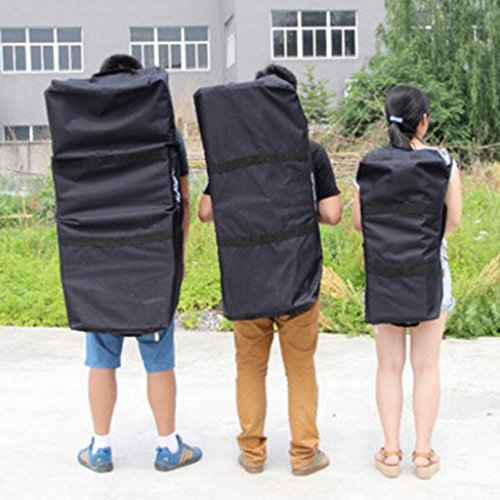 D DOLITY 55-150L Men and Woman Duffel Bag Sports Travel Duffle Large Luggage Backpack - Black, L