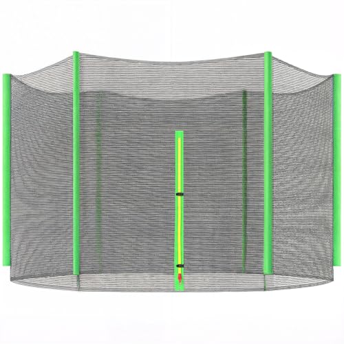 SPORTNOW Red de Seguridad para Cama Elástica Ø305 cm Red de Trampolín Redondo para Exterior Protectora para Cama Elástica de 6 Postes Rectos Verde